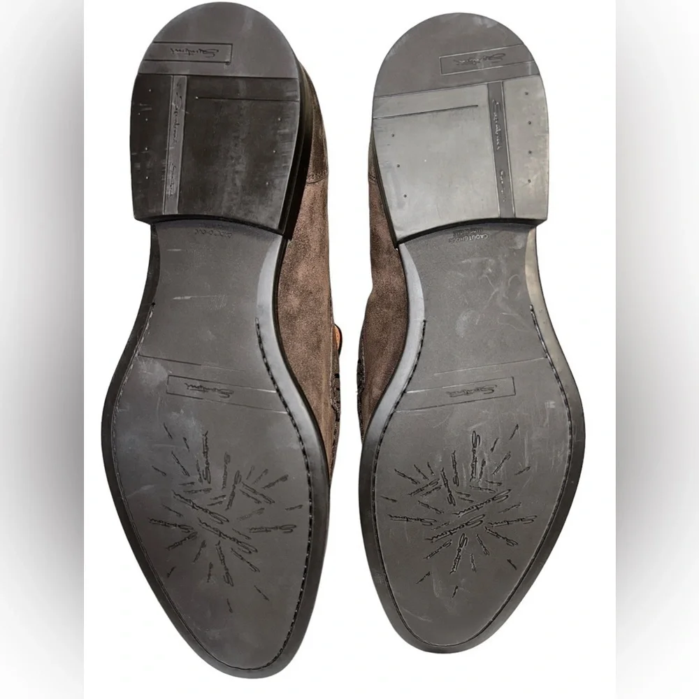 Santoni Faith Suede Loafer in Dark Brown-12 - Picture 10 of 15